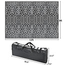 Plastic Straw Rug, Patio Rug Outdoor, RV Rug, Reversible Mats, 9x12 - Black - Brand New