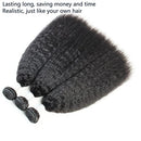 12a Kinky Straight Bundles Human Hair Yaki Bundles Brazilian Remy Hair - Brand New