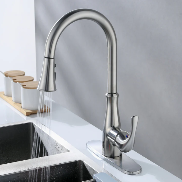BIO BIDET FLOW 770 MOTION ACTIVATED KITCHEN FAUCET - BRUSHED NICKEL - Like New