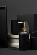 Essentra Home Matte Black Liquid Soap Dispenser with Gold Pump B07H74SZXQ-NEW - Brand New