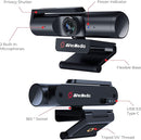 AVerMedia Live Streamer CAM 4K Ultra HD Webcam PW513 - Black - Like New
