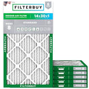 Filterbuy 14x30x1 Air Filter MERV 8 Essential Dust & Allergy Defense 6-Pack - Brand New