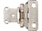 AMAZON BASICS 50-PACK 1/2" OVERLAY WRAP CABINET HINGE - SATIN NICKEL - Brand New