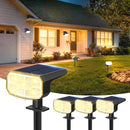 DAMINY SOLAR SPOTLIGHTS WATERPROOF IP65 AUTO ON/OFF 3000K 2 LIGHTING MODES 4PK - Like New