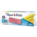 PAPER MATE PINK PEARL ERASERS, MEDIUM, 24 COUNT - Like New
