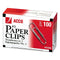 ACCO Economy #3 Paper Clips, Small, Smooth Finish, 15/16" Long, 72320 - Silver - Brand New