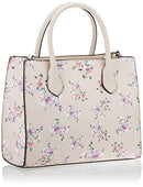 B09VKXG25C NINE WEST Aidenne Satchel Buff Floral One Size - NEW - Brand New