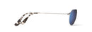 MAUI JIM BABY BEACH AVIATOR SUNGLASSES 56MM SILVER/BLUE HAWAII POLARIZED - Like New