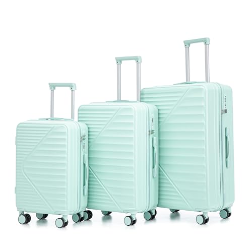 20"/24"/28" 3 pcs/set in ABS Spinner Wheel Luggage, Carry on (Mint Green) - Like New