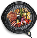 Elite Gourmet Smokeless Indoor Electric BBQ Grill with Glass Lid EMG-980B Black - Like New