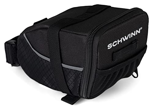SCHWINN BIKE BAG PANNIER STORAGE EASY TO ATTACH HOLD CELL PHONES BLACK - Brand New