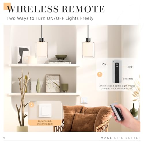 LIGHTBIZ PENDANT LIGHT KITCHEN ISLAND LIGHTING 2 PCS - BLACK - Like New