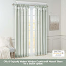 MADISON PARK EMILIA FAUX SILK SINGLE CURTAIN PRIVACY LINING WIN40-121 - AQUA - Like New