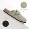 Xiakolaka Women's Suede Clogs Adjustable Buckle Slip on Footbed Clog Beige 7 - Like New