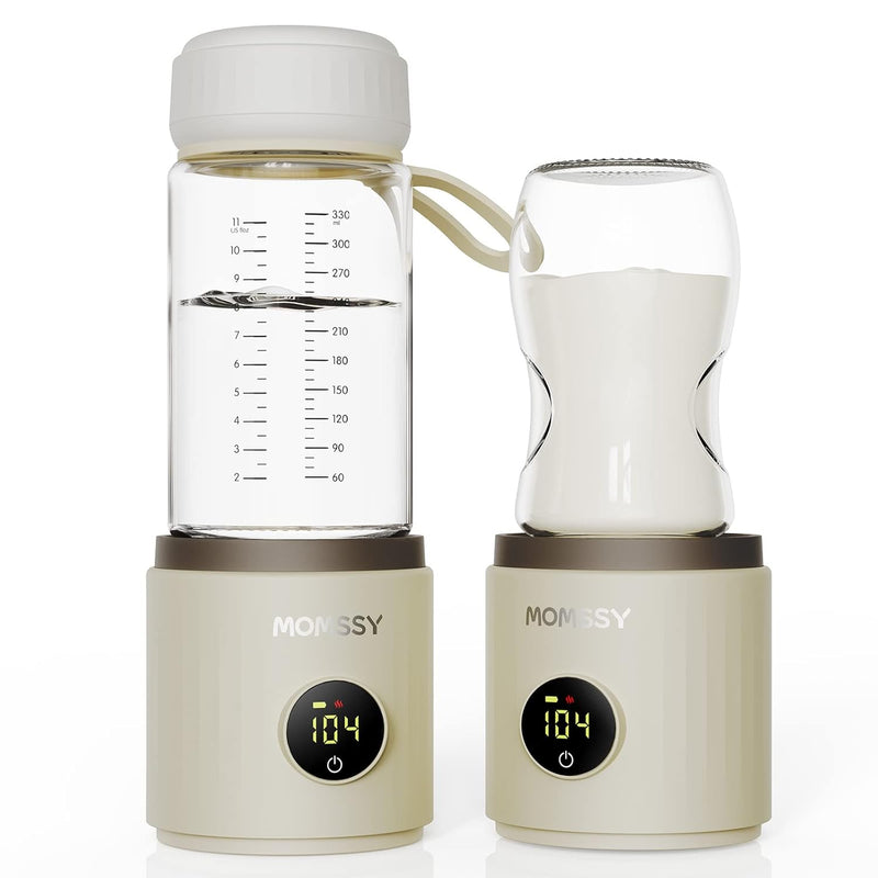 MOMSSY Portable Bottle Warmer Travel Baby Bottle Warmer T5-22A - White - Like New