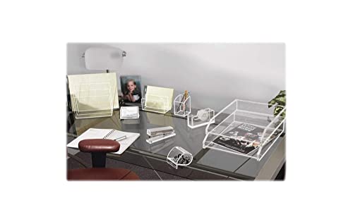 KANTEK ACRYLIC BUSINESS CARD HOLDER FITS 80 BUSINESS CARDS CLEAR AD-30 - Like New