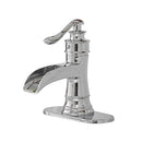 BWE Bathroom Faucet Chrome Waterfall Sink Bath Faucets L6556-7 - Chrome - Like New