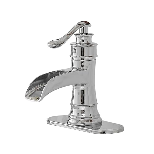 BWE Bathroom Faucet Chrome Waterfall Sink Bath Faucets L6556-7 - Chrome - Like New