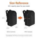AMAZON BASICS TRAVEL BACKPACK CARRY ON FLIGHT APPROVED EXPANDABLE - BLACK - Brand New