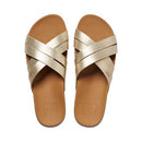 CI3921 REEF WOMENS CUSHION SPRING BLOOM CHAMPAGNE SIZE 8 - Like New