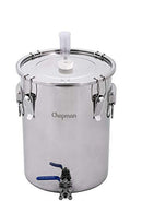 Stainless Steel 7 Gal Fermenter w/ 3-Piece Ball Valve Kettle for Wine Beer Mead - Brand New
