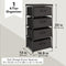 JUVALE 4-TIER TALL CLOSET DRESSER WITH DRAWERS CLOTHES ORGANIZER SMALL - BLACK - Brand New