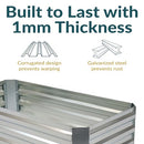 Sunnydaze Galvanized Raised Garden Bed - Metal Raised Bed for Gardening - Like New