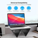 ABOVETEK ULTRA-SLEEK PORTABLE LAPTOP STAND 2-IN-1 FOLDABLE - BLACK New