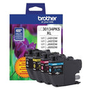 Brother Printer Genuine LC30134PKS 4-Pack High Yield Color Ink Cartridges - Brand New