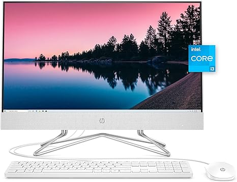 HP All-in-One Desktop PC 23.8” FHD i3-1115G4 8GB 512GB SSD - White - Like New