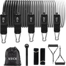 VEICK RESISTANCE BANDS, EXERCISE BANDS, WORKOUT BANDS, HANDLE, VK-RBG150 - GRAY - Like New
