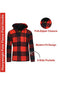 BLUE ROCK GALAXY J. COME MEN'S MODERN FIT PLAID HOODIE, J-8001 - SIZE XL - RED Brand New