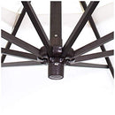 CALIFORNIA UMBRELLA 9' ROUND ALUMINUM CANTILEVER UMBRELLA CRANK LIFT - CANVAS - Like New