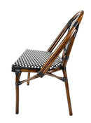 CHIVARI FRENCH BISTRO PATIO/INDOOR MADISON WICKER, 2, BLACK/WHITE - Like New