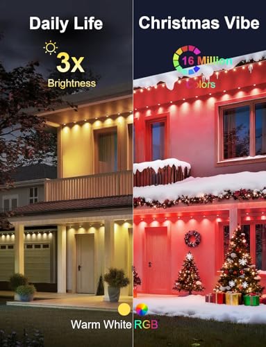 NEXILLUMI 100FT SMART RGB LED LIGHTS OUTSIDE 16 MILLION DIY COLORS - MULTICOLOR - Like New
