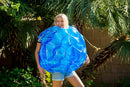 GOBROBRAND BUBBLE BUMPER BALLS 2 PACK INFLATABLE BUDDY HAMSTER SIZE: 36" - BLUE - Like New