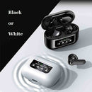 YJZZ YW08 ACTIVE NOISE REDUCTION ANC BLUETOOTH HEADSET DISPLAY SCREEN - WHITE - Like New