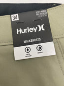 HURLEY WALKSHORTS SITS KNEE 9.75 IN INSEAM 20 IN OUTSEAM - SIZE: MEN 34 - IGUANA - Like New
