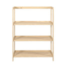 JELA-USA JELA SOLID WOOD 3 SHELF UNASSEMBLED PANTRY SHELVING, UNFINISHED - Like New