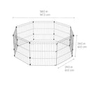 IRIS USA METAL PET DOG PUPPY PLAYPEN FOLDABLE 58" X 58" X 24" 500270 - BLACK - Like New