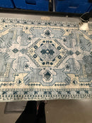 KATHY IRELAND HOME 27X45 FLANNEL WASHABLE RUG - BLUE WHITE BEIGE - Brand New