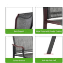 ELPOSUN PATIO DINING CHAIRS SET OF 4 OUTDOOR TEXTILENE DINING CHAIRS - GRAY - Like New