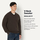 AMAZON ESSENTIALS MEN'S REGULAR-FIT COTTON BLEND V-NECK CHARCOAL HEATHER XS - Brand New