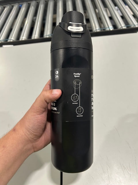 OWALA 24OZ BLACK VERY VERY DARK FREE SIP WATER BOTTLE - BLACK - Like New