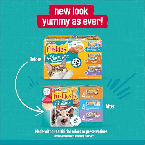 PURINA FRISKIES WET CAT FOOD VARIETY PACK - (PACK OF 12) - MULTICOLOR - Like New