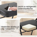 VILLESTON FOLDING CHAIR WITH PADDED 4 SEATER BLACK - BLACK - Brand New