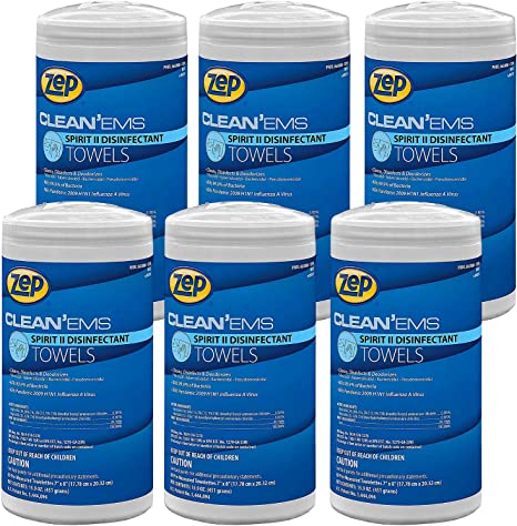 Zep Spirit II Sanitizing 80 Count - Case of 6