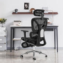 BUPPLEE ERGONOMIC OFFICE CHAIR WITH FOOT REST - Black - Like New