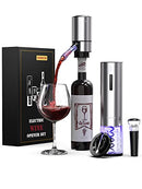 Tomeem Rechargeable Electric Wine Gift Set JKPQ01 - Silver - Like New