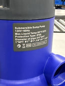 1 HP AUTOMATIC SUBMERSIBLE WATER PUMP, PORTABLE SUMP PUMP - BLUE/GRAY - Like New